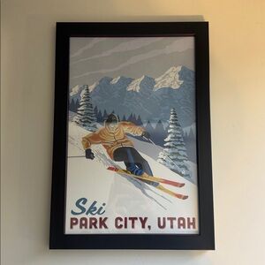 Ski Park City Utah Framed Art Print